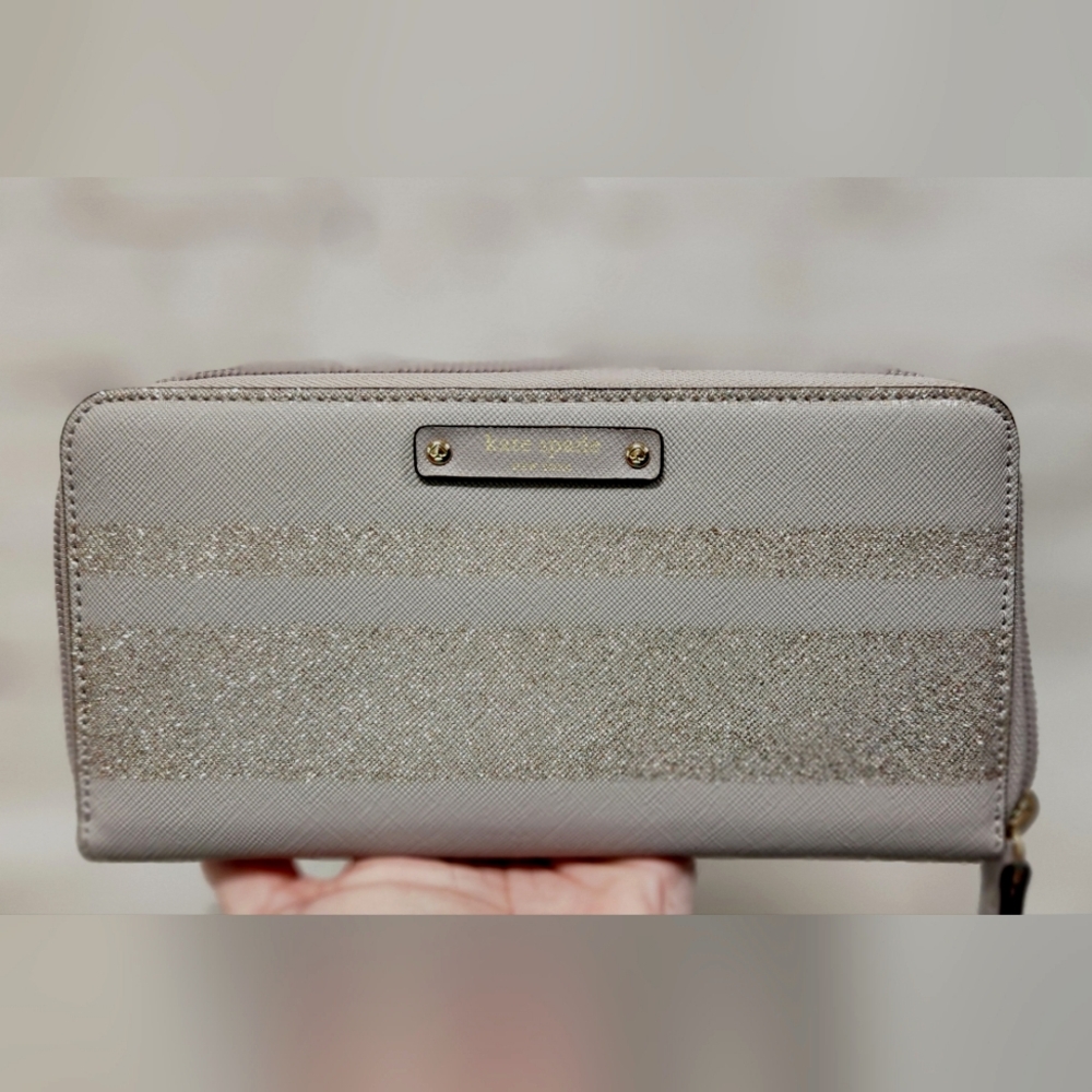 Kate Spade Haven Lane Glitter Light Purple Wallet